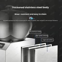 Elektrische Deegkneedmachine - Professionele Mixer - Restaurant Keuken - Bidirectionele Rotatie - 5kg Capaciteit — thumbnail 2