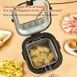 Elektrische Friteuse - Olie Friteuse - Snelle Snacks Maken - Ingebouwd Oliefilter - 2.5 Liter Capaciteit - Wit — thumbnail 2