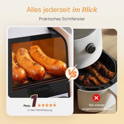 Heteluchtfriteuse met 2 Kamers - Dubbele Mand Frituur - Gelijk Tijd Koken - Kijkvenster & Metaal - 85 Liter — thumbnail 4