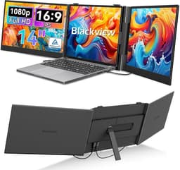 Blackview DCM8 Portable Monitor - 15,3 inch IPS Dubbel Scherm - Laptopscherm: 13-17.3" - 100% sRGB - Laptop Scherm Uitbreider - Plug & Play - Grijs — thumbnail 1