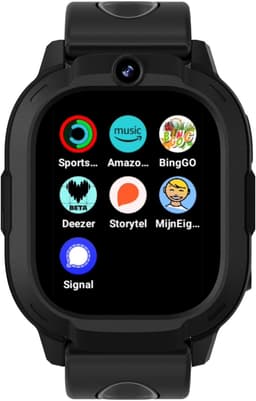 Rebel Cactus SKY (Zwart) - kindersmartwatch - GPS tracker - Whatsapp - (video) bellen - SOS/Geofence - Groot display 1.75" - Gratis OuderApp - Batterij: 32uur - Alle wereldtalen - Geen internet en geen socials - Wel apps - Uit tijdens school - Wifi — thumbnail 1