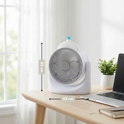 Lifetime Air Mini Aircooler Tafelventilator met Koelelement - Verstelbare Mini Ventilator met 3 Standen - USB Ventilator met LED Licht - 240 ML Koelelement - voor Tafel Bureau Slaapkamer — thumbnail 3