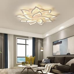 Dimbare LED Plafondlamp in Bloemvorm met Afstandsbediening - Warm tot Koud Licht — thumbnail 4
