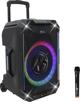 N-GEAR THE FLASH 1540 - Karaoke Speaker - 15" Woofer - Bluetooth - LED Lichtshow - Incl. Draadloze Microfoons — thumbnail 1