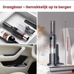 Trexxo - Stofzuiger - Stofzuiger draadloos - draagbare autostofzuiger - SmartAI - Handstofzuiger - 3 mondstukken - lucht filtratie — thumbnail 3