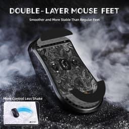 ATTACK SHARK R11 Ultra - Draadloze Gaming Muis - PAW3950 MAX - Koolstof Element - Ultralichte(49g) - Wired/2.4G/BT - 42000DPI - 8Khz - Inkt — thumbnail 5