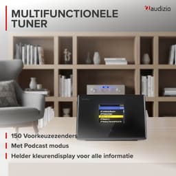 Internet radio tuner - Audizio Turin - Radio tuner met WIFI adapter - Podcast modus - Met afstandsbediening — thumbnail 3