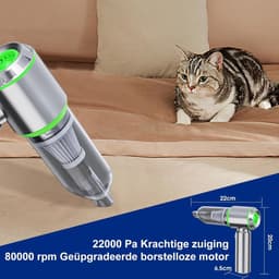 CLVP® Handstofzuiger Draadloos – Snoerloze Kruimelzuiger – Compacte Stofzuiger – Max — thumbnail 2