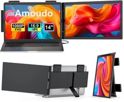 De Warenloods - Draagbare laptop monitor 14inch - Monitoren - Laptopmonitor - Uitbreiding Dubbel scherm voor laptop — thumbnail 1