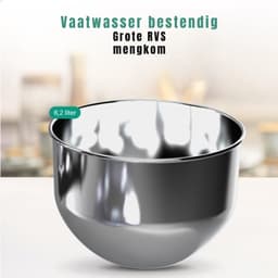 RONN® Mixer met mengkom - Mixer - Mixer met mengkom keukenmachine - Zwart -‎39cm x 24cm x 32cm — thumbnail 3