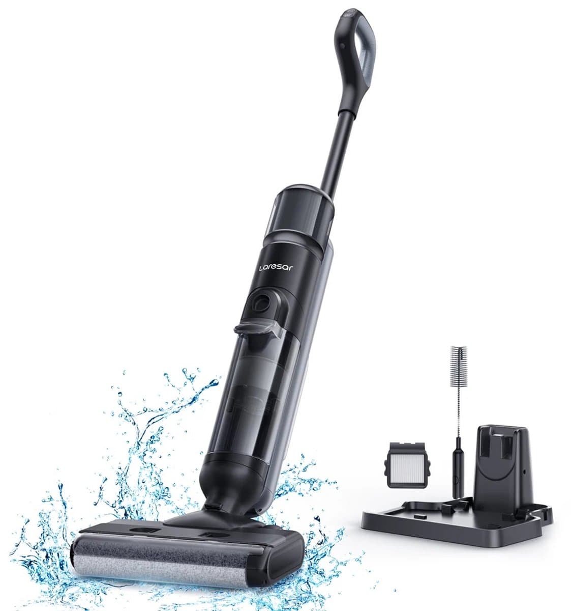 ShopWizz Nat- en Droog Stofzuiger - Met Dweilfunctie - Automatische Zuigkrachtregeling - 13000PA Sterke Zuigkracht - 55 min. gebruik - Zwart — afbeelding 1