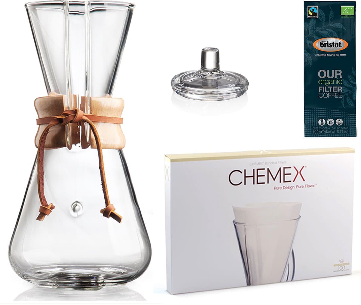 Chemex Slow Coffee Set, 3-kops — afbeelding 1