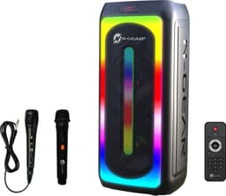 N-GEAR LGP Juke 808 - Bluetooth Speaker - Karaoke Set - Party Box met 2 Microfoons - Zwart — thumbnail 1