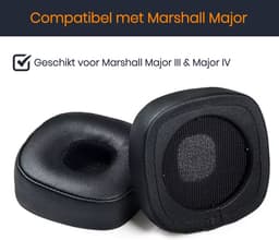 Oorkussens geschikt voor Marshall Major III & Marshall Major IV Zwart — thumbnail 3