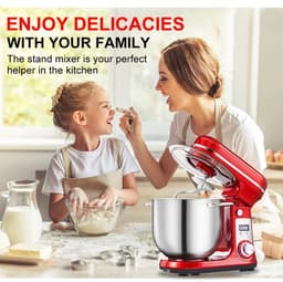 Biolomix Keukenmachine - Keukenmixer - Foodprocessor - Mixer - Blender - Stille motor - Keukenmachines - Mixer met mengkom - Mixers - 6L kom - 1200W - Grijs — thumbnail 4