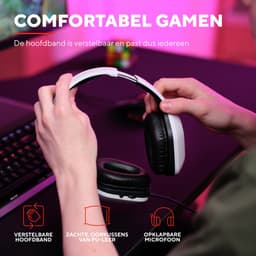 Trust GXT 415W Zirox - Gaming Headset - Bedraad - 50mm Drivers - Over-ear - Wit — thumbnail 3