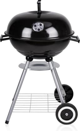 Houtskoolbarbecue - Kogelbarbecue - BBQ -45 x 83 centimeter - Ronde Barbecue - Barbecue op Wielen - Zwart - Metaal — thumbnail 2