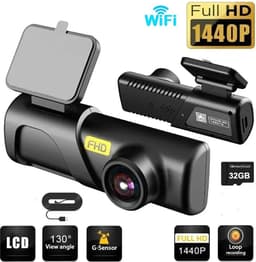 Dashcam - Auto Dashcam 2K - Met Wifi en Bluetooth - Motion Detection - Voice Assist - Nachtzicht - Crash Detection - Parkeerbewakingssensor — thumbnail 1