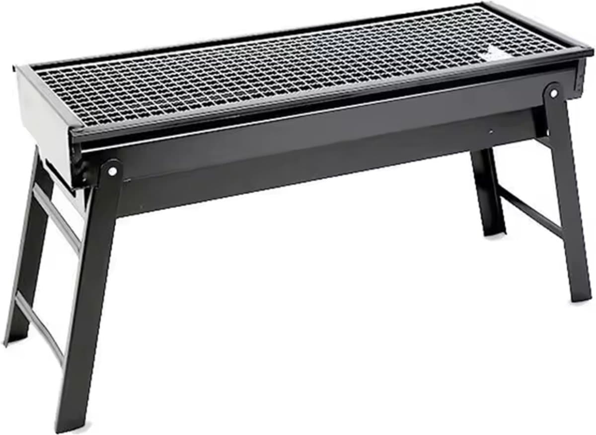 Tafel BBQ | Houtskool barbecue | Opvouwbare inkapbare ruime tafel BBQ voor camping reizen vakantie compact | opvouw inklap reis kolen BBQ — afbeelding 1
