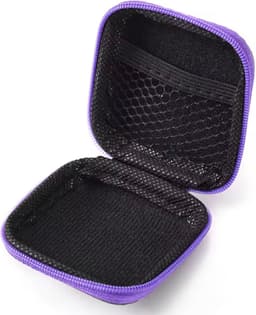 Oortjes Opberg Hoesje | Case | Etui | Organizer | Voor Het Opbergen Van Oordopjes En Laadkabels | Opbergen Van Sleutels | USB | PAARS — thumbnail 2