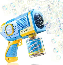 BOTC Bellenblaas pistool - Bellenblazer met vloeistof - Bubble gun - Inclusief 1*90ml Bellenblaas navulling - Voor kinderen - Speelgoed - Blauw — thumbnail 1