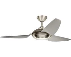 Plafondventilator met verlichting - Voya - 60in / 152cm ventilator - geborsteld roestvrij staal