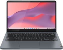 Lenovo IdeaPad IP Slim 3 Chrome 14IAN8 Intel Core i3 N-series i3-N305 Chromebook 35,6 cm (14") Full HD 8 GB LPDDR5-SDRAM 128 GB eMMC Wi-Fi 6E (802.11ax) ChromeOS Engels Grijs