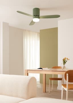 CREATE - Stille plafondventilator 40W Ø132 cm met LED-verlichting - Sage - WIND CALM SCULPT — thumbnail 4