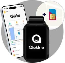 Qlokkie Kiddo Slim 2 Zwart – GPS horloge kind – Smartwatch kinderen – GPS tracker kind met nauwkeurige locatiebepaling – GPS horloge met simkaart – Videobellen – SOS functie – Stel veilige zones in – Waterdicht IP68 — thumbnail 1