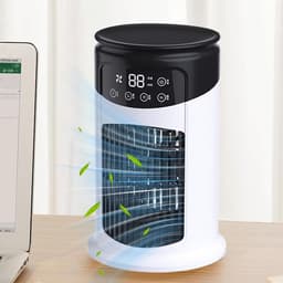 Draagbare Luchtkoeler Ventilator - 6 Snelheden, Luchtbevochtiger en Koelventilator voor Slaapkamer, Camping en Reizen — thumbnail 4