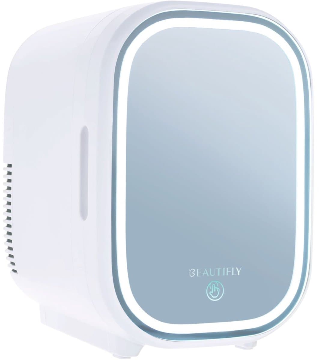 FreshGlow Skincare Fridge - Mini Koelkast - Make-up Koelkast - Mini fridge - Met Spiegel en Verlichting - 8L - Wit — afbeelding 1