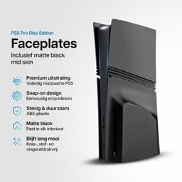 Playstation 5 Pro Faceplates Disc Edition (niet geschikt voor standaard PS5 & PS5 Slim) - Inclusief Mid Skin - Accessoires - Faceplate - Cover - Plate - Skin - Zwart — thumbnail 2