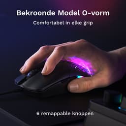 Glorious Gaming Model O Eternal - Bedrade Gaming Muis - 12K DPI - Ultralicht 55 g - Optisch - RGB - Zwart — thumbnail 2