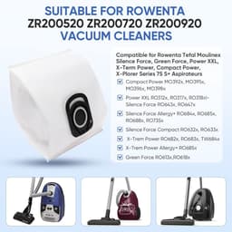Verpakking van 15 stuks - Geschikt voorZR200520 ZR200720 ZR200920 Geschikt voor Rowenta Tefal Moulinex Silence Force stofzuigers — thumbnail 2