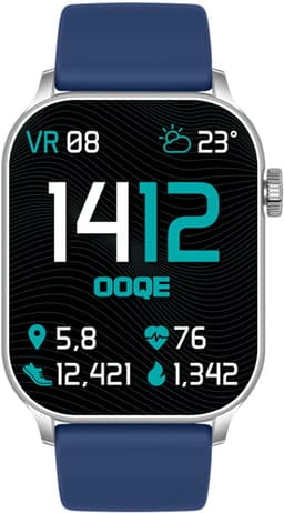 OOQE WATCH PRO 8 - Smartwatch Heren en Dames | Geschikt voor iOS en Android | AMOLED | Notificaties | Gezondheidsanalyse | Sportanalyse | GPS Koppeling | Bellen | Muziek/Audio Luisteren | Ergonomisch | Nederlandstalig | Blauw — thumbnail 2