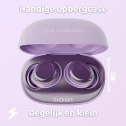 pocobob® Z draadloze oortjes - Purple Amatista - bluetooth oordopjes - kleine oordopjes - in ear oortjes - met microfoon - ook voor slapen - Met pocobob APP voor je smartphone — thumbnail 3