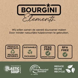 Bourgini Elements Keukenmachine – 1000W – 4,5L Mengkom – 8 Snelheden – Pulsfunctie – 3 Vaatwasserbestendige Accessoires – GRS gecertificeerd gerecyclede materialen — thumbnail 3