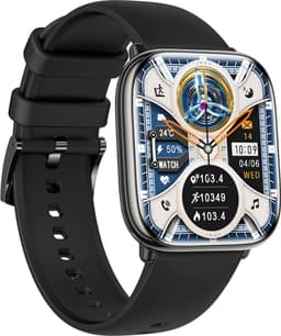 Evy24 Smartwatch - Premium Smartwatch - Sporthorloge - Smartwatch Heren en Dames - BT Bellen - Activity Tracker - Gezondheidsmonitor - Stappenteller - Siliconen en Rvs band - Zwart — thumbnail 5