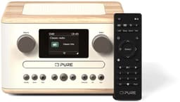 Pure Classic C-D4 - De leuke compacte digitale radio met cd-speler, Katoenwit/Eiken — thumbnail 1