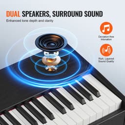 VEVOR Digitale Piano met 88 Toetsen, Elektrische Piano, Dubbel Toetsenbord, 1317x320x785mm — thumbnail 5