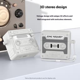 Telestore hoesje geschikt voor AirPods 3 Pro soft case cover- retro cassettebandje bandje tape - TPU hoesje Beschermhoes - AirPods 3 Pro Cover - AirPods 3 Pro hoesje - Geschikt voor Apple Airpods 3 Pro - gel hoesje - Oranje — thumbnail 4