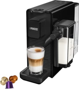 Princess Capsule Koffiemachine met Melkopschuimer - 249455 – Geschikt voor Nespresso – 20 Bar – Espresso, Cappuccino & Latte – Compact – Automatisch Melksysteem - 1400 W — thumbnail 1
