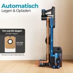 Sanovy AutoDock X28 Steelstofzuiger met Leegstation - Draadloos - Op Accu - 350W - 28Kpa - Met Opzetstukken - Draadloze Stofzuiger Zonder Zak — thumbnail 2