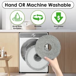 Dweilpads - Geschikt voor dreame X10 / S10 Plus / L10S Ultra - Mop Pad - 13.5*13.5cm - 8 stuks - Grijs — thumbnail 3