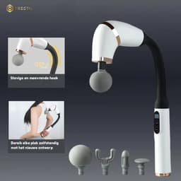 TRESTO - Professionele Massage Gun - U-vormig Massagegun met Verlengde Greep - Bereik Rug, Nek, Schouders & Benen moeiteloos – Stil en Krachtig — thumbnail 3
