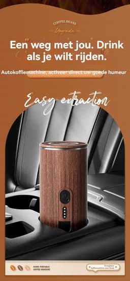 3-in-1 Draagbare Koffiemachine – Snelle waterverwarming -Voor capsules & gemalen koffie – USB-C oplaadbaar – 80ml Reservoir-Volautomatisch espresso apparaat – Italiaans design – Voor buiten & in de auto-Koffie — thumbnail 5