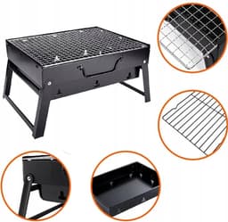 Draagbare Koolgrill in Kofferformaat - Compact en Opvouwbaar — thumbnail 3