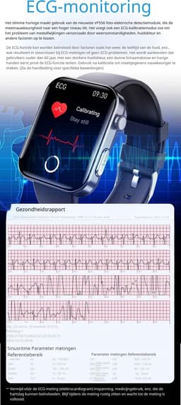 DrPhone ChronaX2 Smartwatch – ECG, HRV, Lichaamssamenstelling, Bloeddruk & Zuurstof – 2.1” HD IPS Display – 52+ Sportmodi – Bluetooth Bellen – Audiobediening – SOS Noodfunctie – IP67 Waterdicht - Zwart — thumbnail 5
