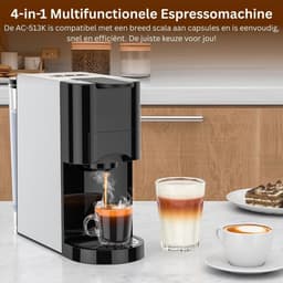 CLVP® Espressomachine - Koffiezetapparaat - Koffiemachines - Zwart en Grijs — thumbnail 4