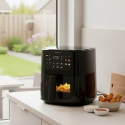Inventum GF502HLDB Airfryer - 5L - Kijkvenster - 11 programma's - 70-200 °C - Tot 5 personen - Zwart — thumbnail 2